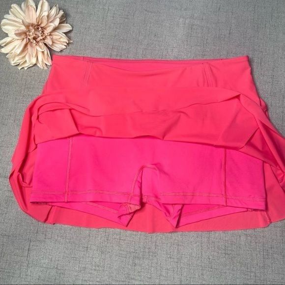 Lululemon Neon Pink Lost in Pace Skirt Lip Gloss 12 - Picture 5 of 10